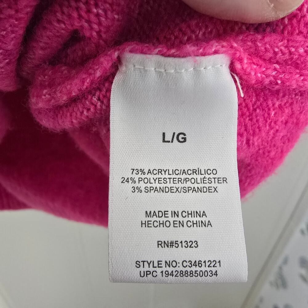 Vince Camuto Pink V-Neck Sweater Pullover Stretch Lightweight Size L - Picture 6 of 10